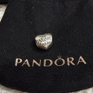 Pandora Silver Heart Mom Charm